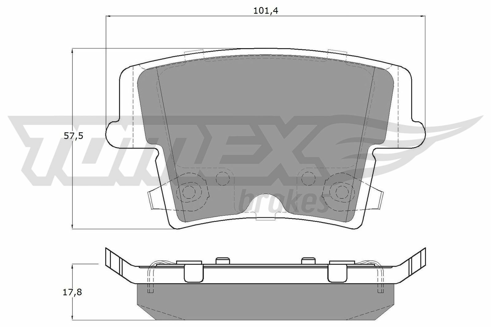 Sada brzdových destiček, kotoučová brzda TOMEX Brakes